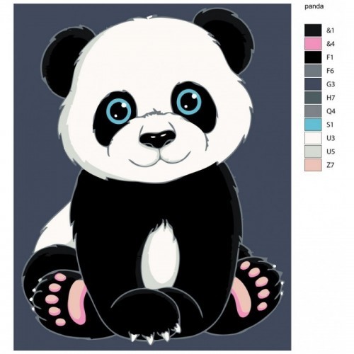 Картина по номерам, 40 x 50, KTMK-panda